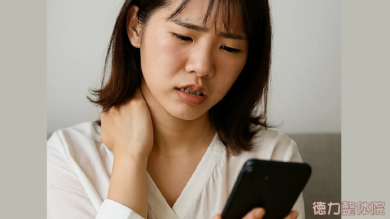 スマートフォンで肩が凝る