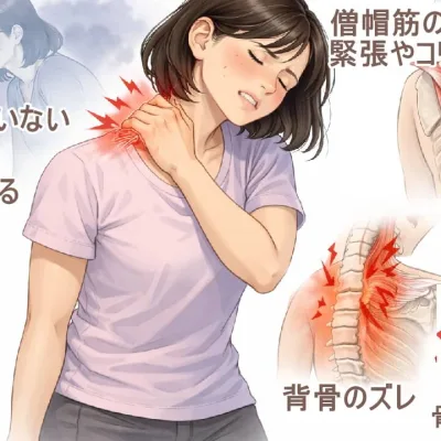 肩の筋肉のコリが起きるには原因がある