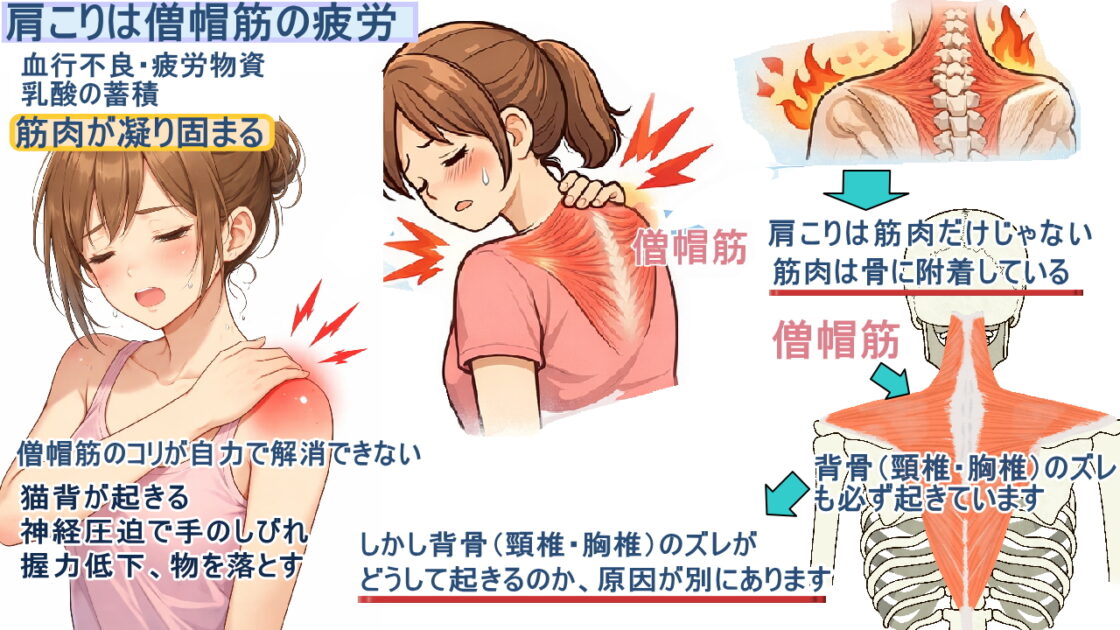 （北九州市小倉南区と小倉北区）徳力整体院は36年の実績の肩こりの原因