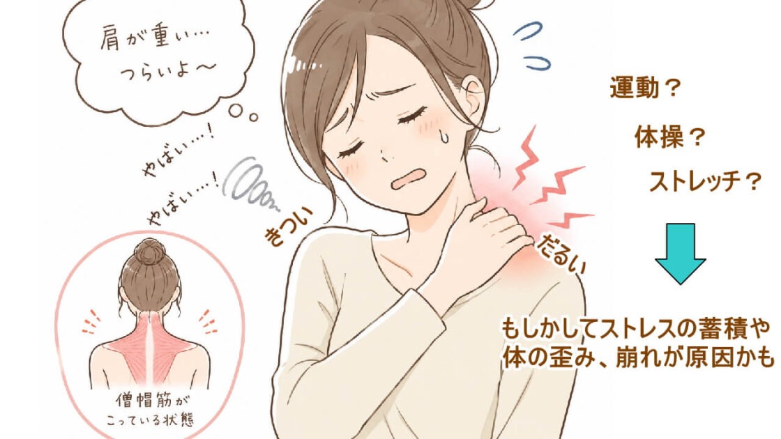 肩こりは筋肉のこりだけでど自力解消できないのは体の歪み、崩れから、北九州市・小倉の徳力整体院